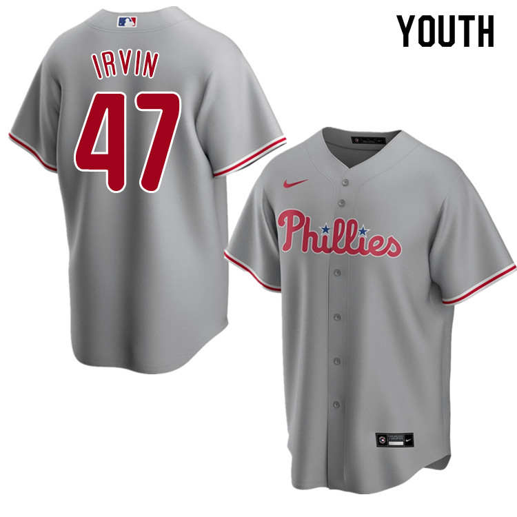 Nike Youth #47 Cole Irvin Philadelphia Phillies Baseball Jerseys Sale-Gray